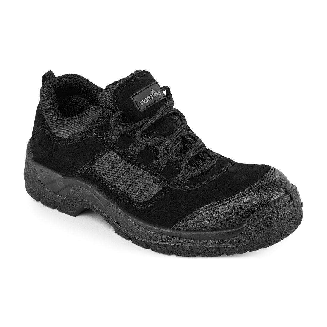 FC66 Composite Cow Suede Leather Low Shoe S1 SR - Black