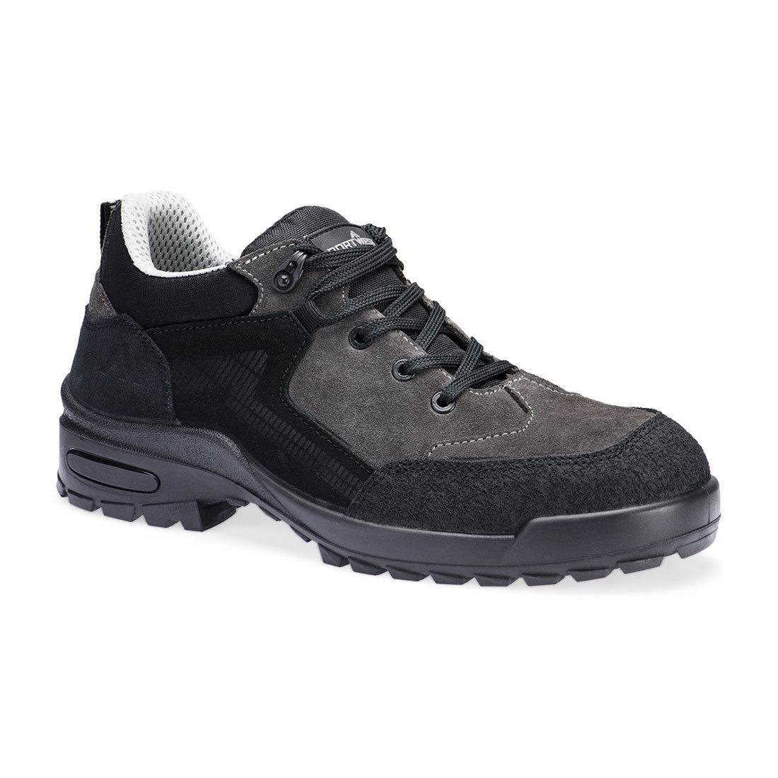 FT73 Steel Suede Leather Low Shoe S3L CI FO SR - Black/Grey