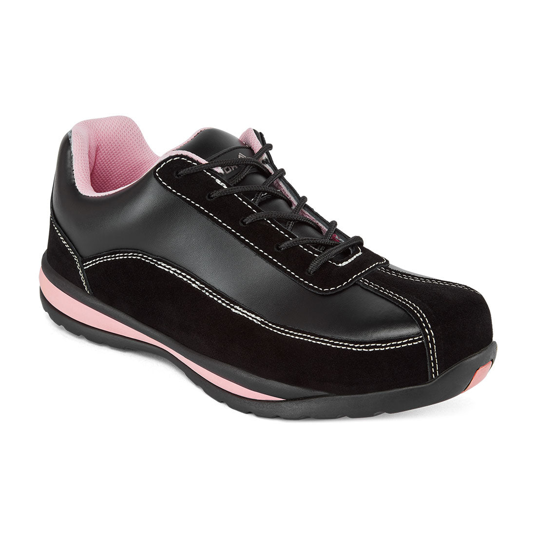 FW39 Steel Leather Trainer S1P HRO SR - Black/Pink