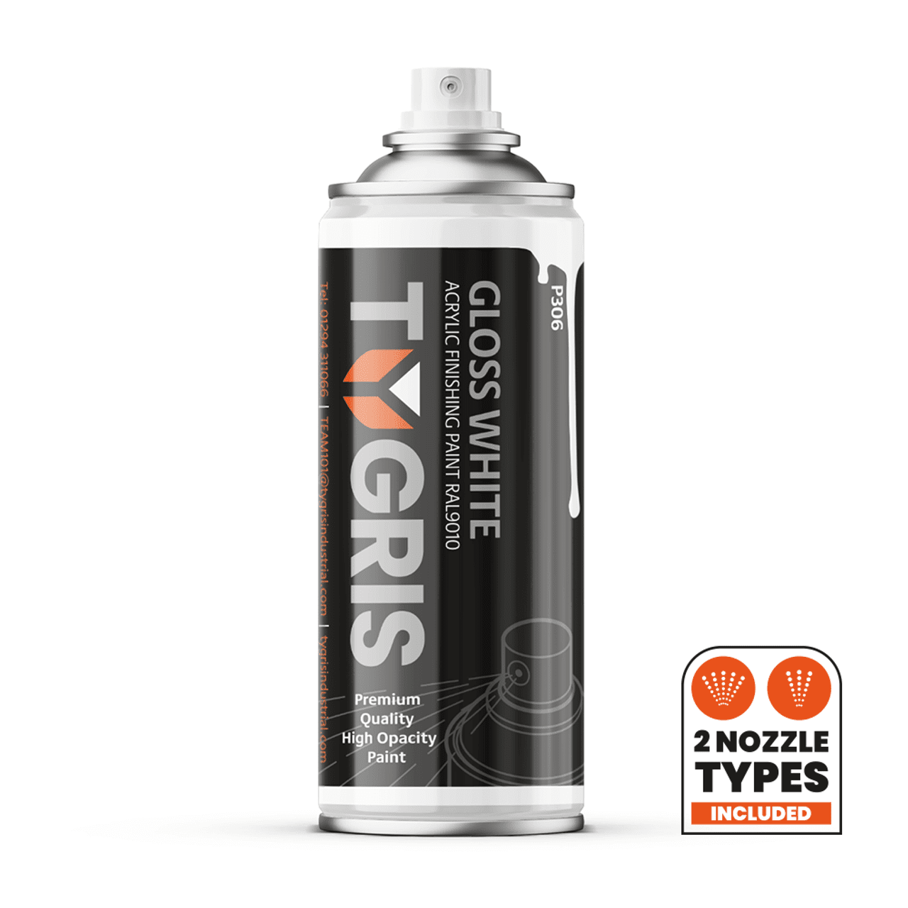 P306 Gloss White (RAL 9010) Paint 400ml