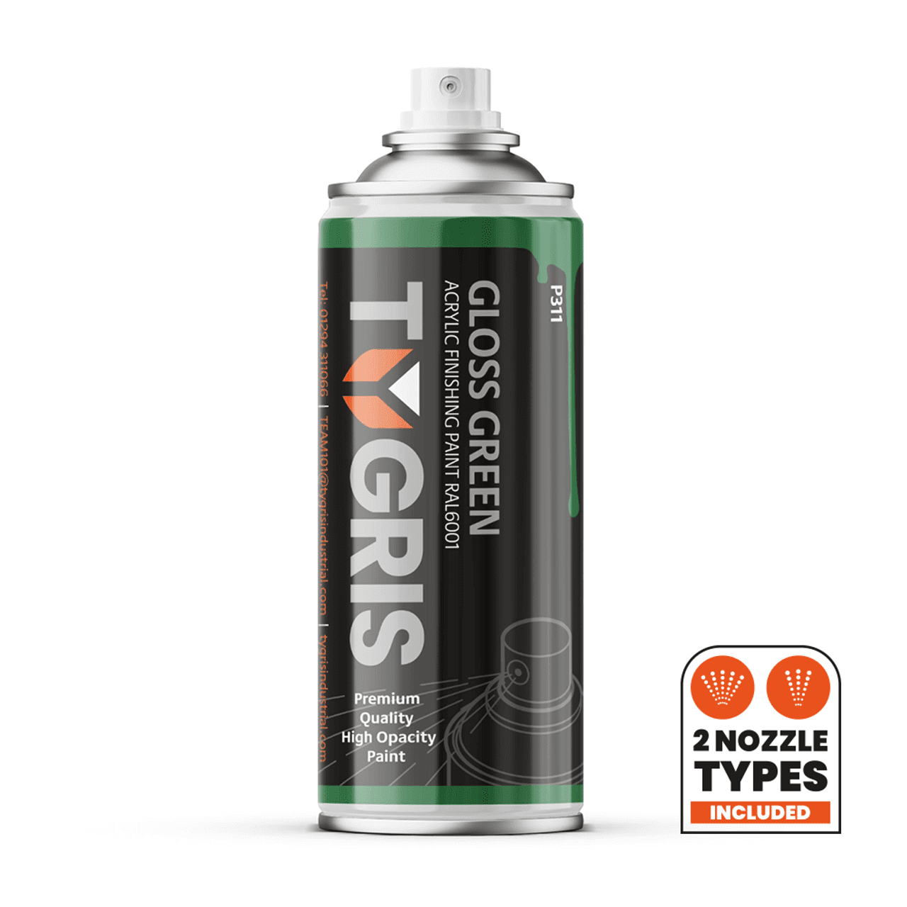 P311 Gloss Green (RAL 6001) Paint 400ml