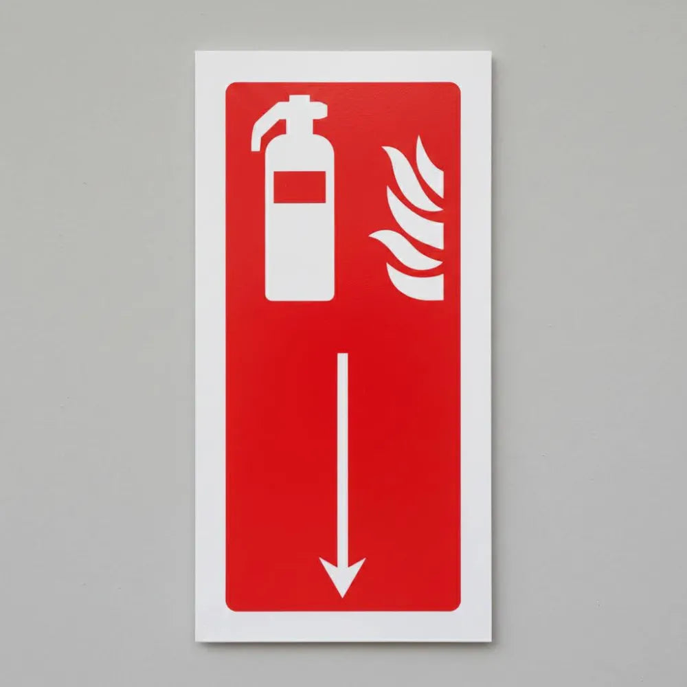 Extinguisher symbol arrow down