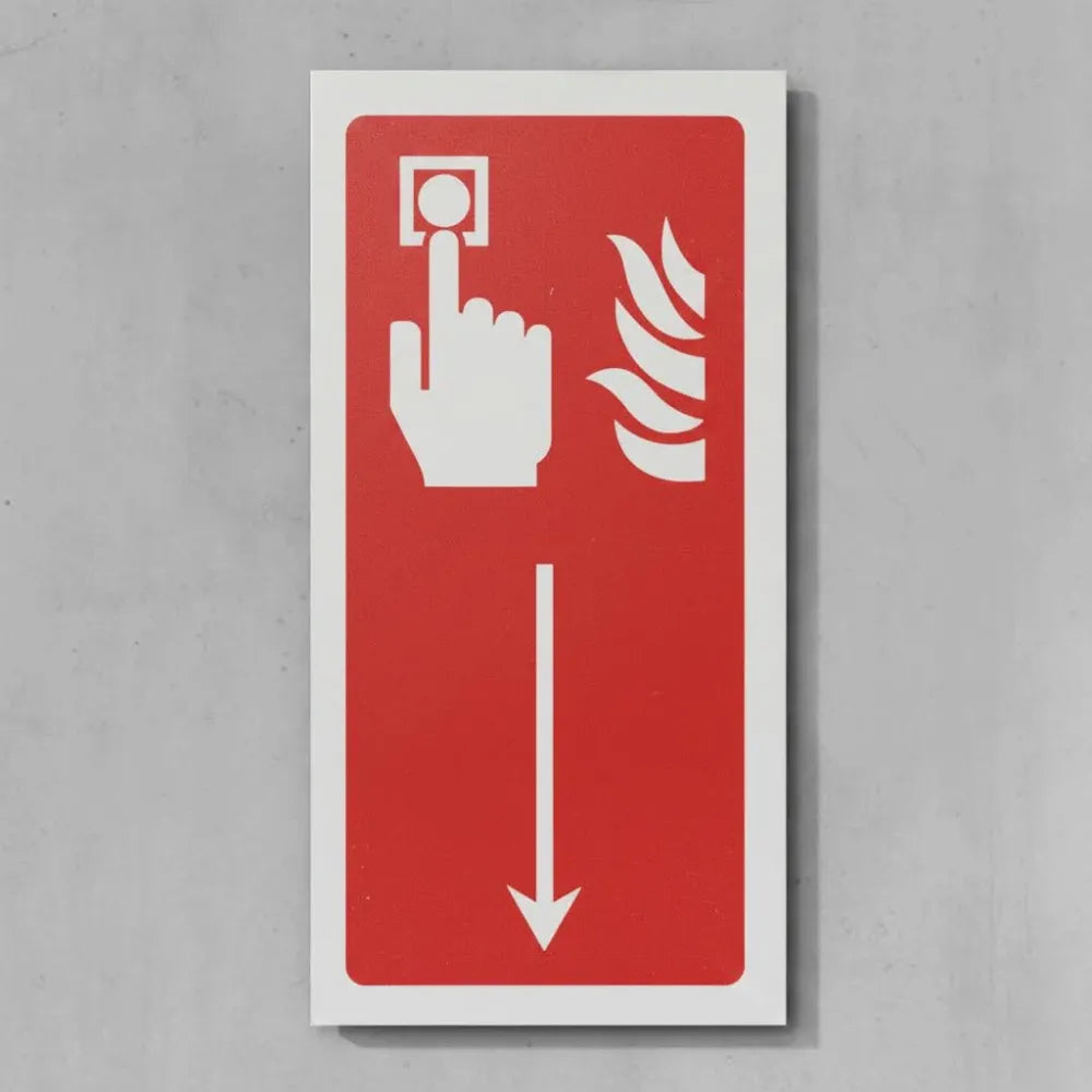 Fire alarm call point arrow down