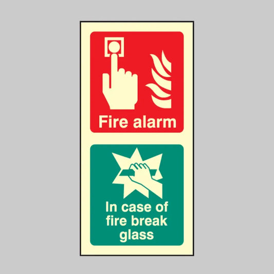 Fire alarm / In case of fire break glass
