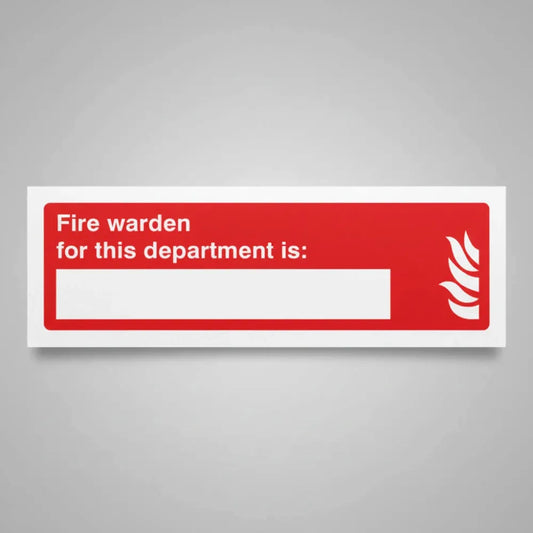 Fire warden for this department is (space for name)