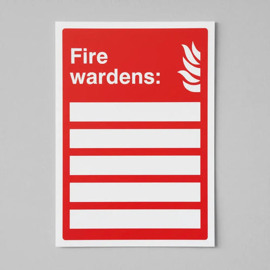 Fire wardens (space for 5 names)