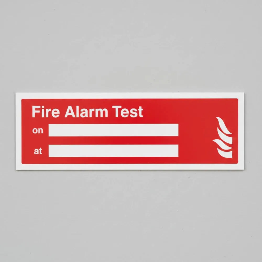 Fire alarm test on/at