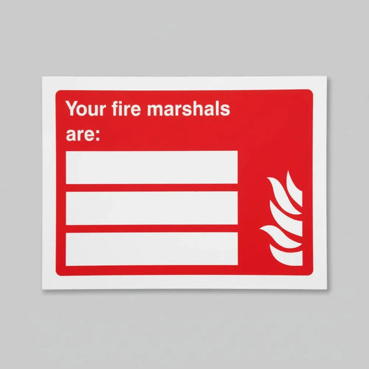 Your fire marshalls are (space for 3 people)