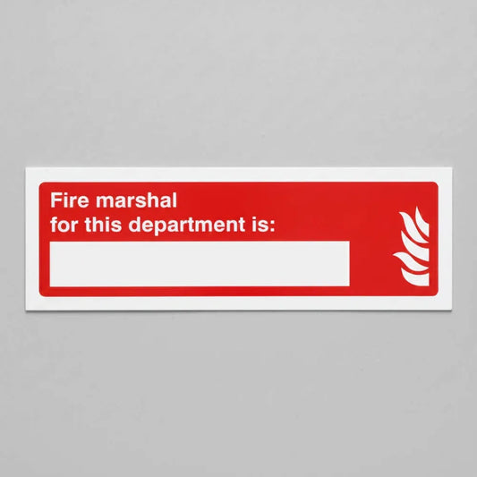 Fire marshal for this department is (space for name)