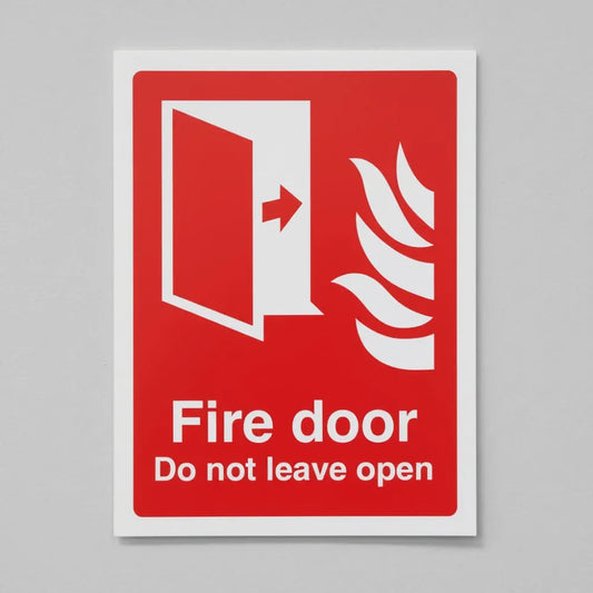 11078E Fire door Do not leave open Rigid Plastic (200x150mm) Safety Sign