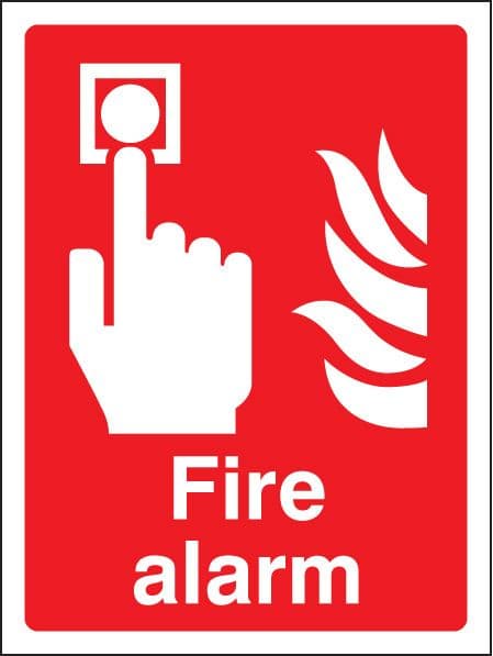 11010K Fire alarm Rigid Plastic (400x300mm) Safety Sign