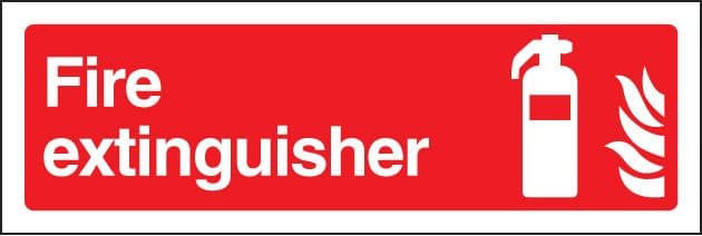 11023G Fire extinguisher Rigid Plastic (300x100mm) Safety Sign