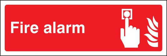 11025L Fire alarm Rigid Plastic (450x150mm) Safety Sign