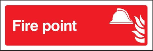 11026L Fire point Rigid Plastic (450x150mm) Safety Sign