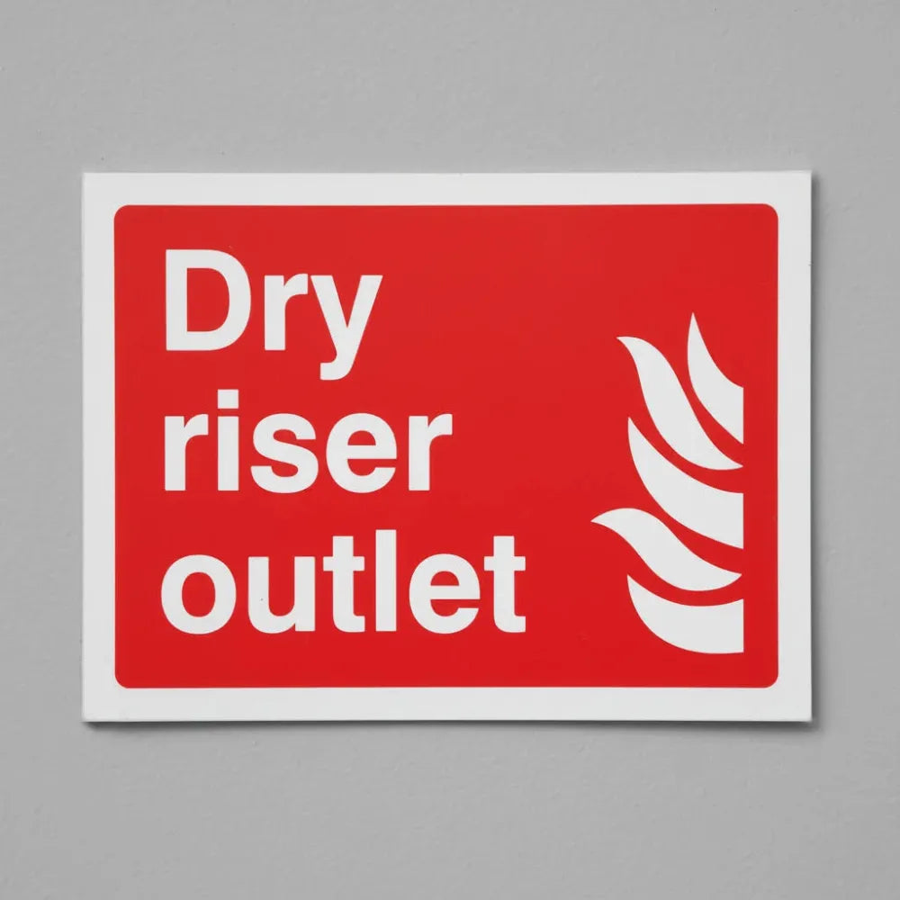11106E Dry riser outlet Rigid Plastic (200x150mm) Safety Sign