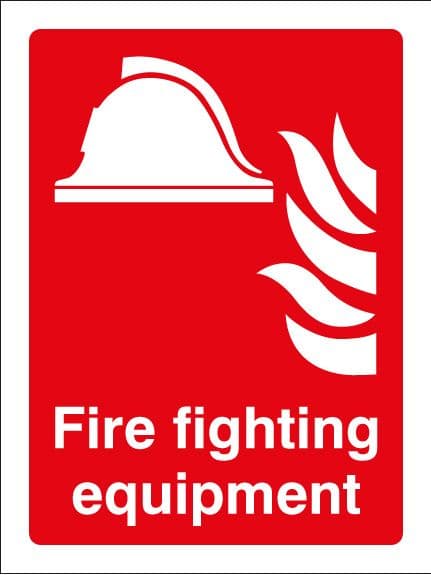 11067K Fire fighting equipment Rigid Plastic (400x300mm) Safety Sign
