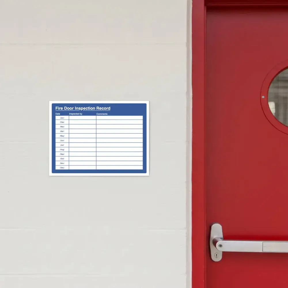 51108 Fire door inspection record adapt-a-sign 215x310mm Miscellaneous
