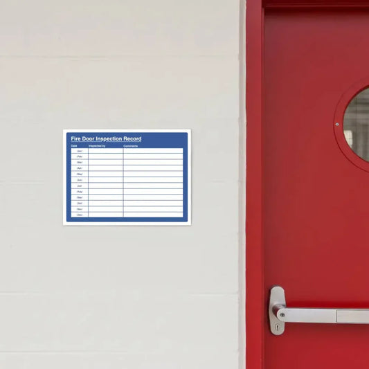 51108 Fire door inspection record adapt-a-sign 215x310mm Miscellaneous