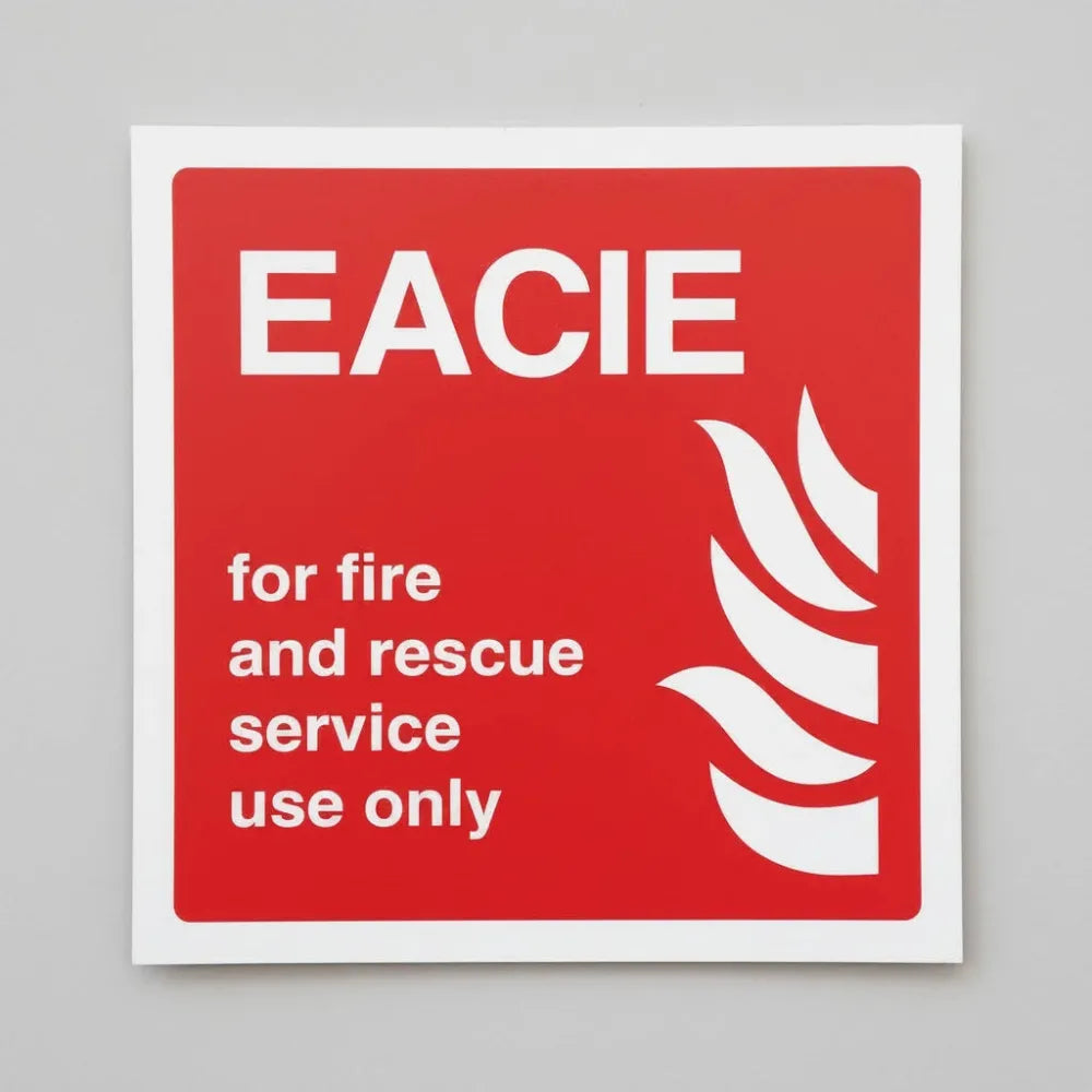 61109F EACIE For Fire and Rescue Service Use Only Aluminium (200x200mm) Safety Sign