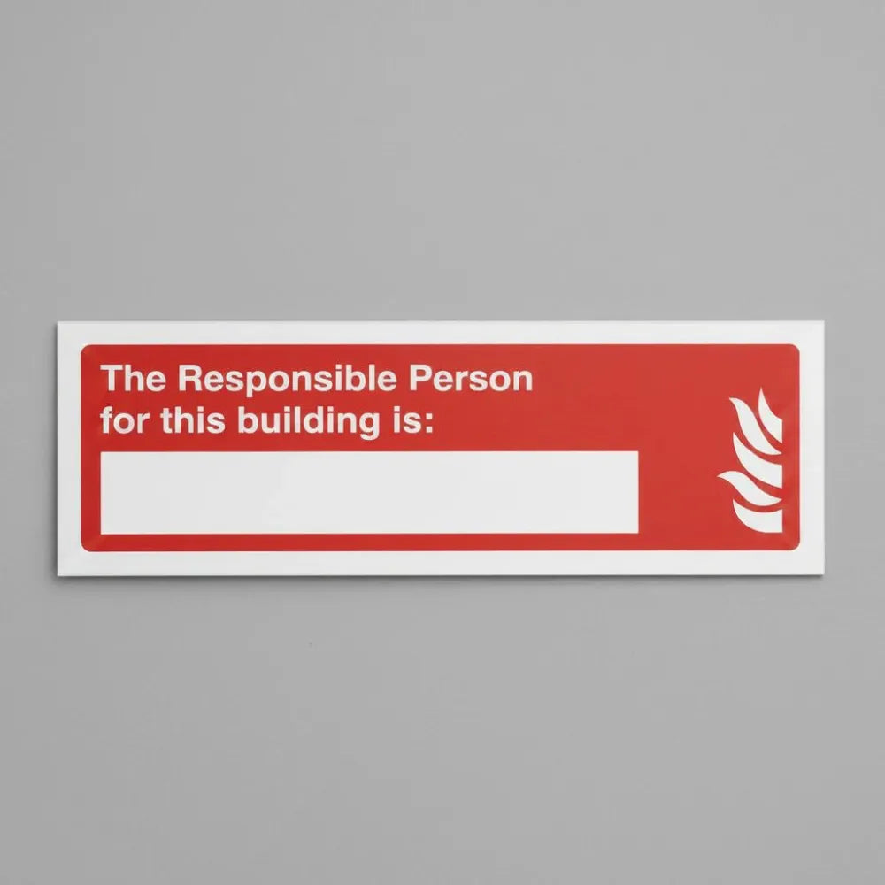 31111G The Responsible Person for this building is: Photoluminescent Rigid (300x100mm) Safety Sign