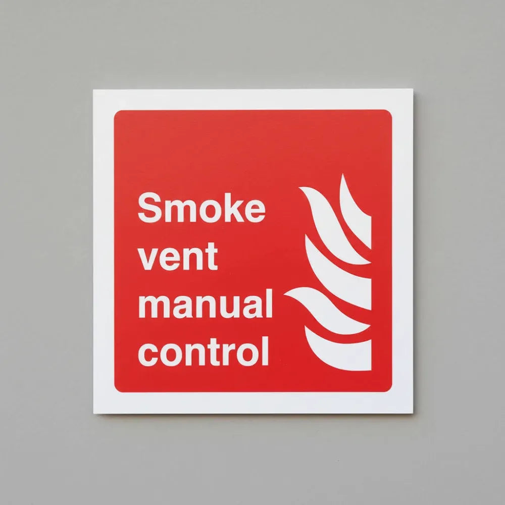 11118C Smoke vent manual control Rigid Plastic (150x150mm) Safety Sign