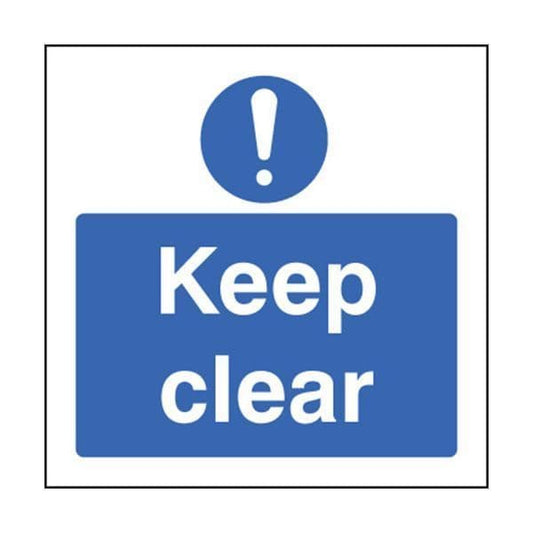 11632M Keep clear sign - Rigid Plastic (600x200mm)