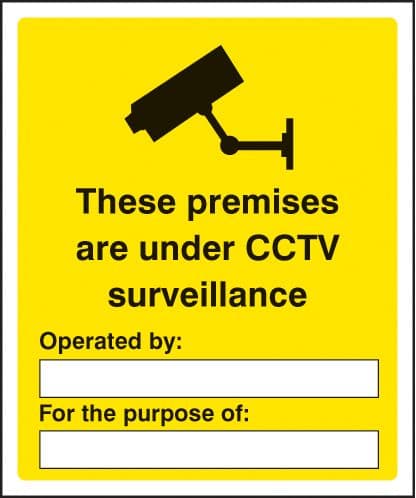 11700K These premises are under CCTV surveillance Rigid Plastic (400x300mm) Safety Sign
