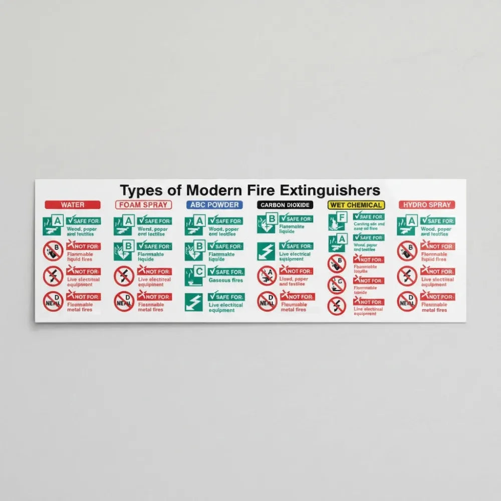 Types of modern fire extinguishers