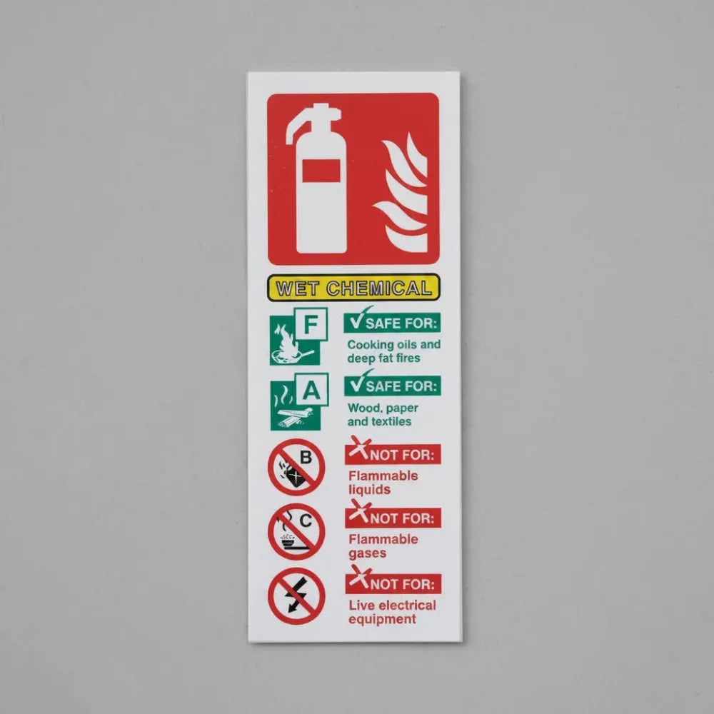 Wet chemical fire extinguisher identification