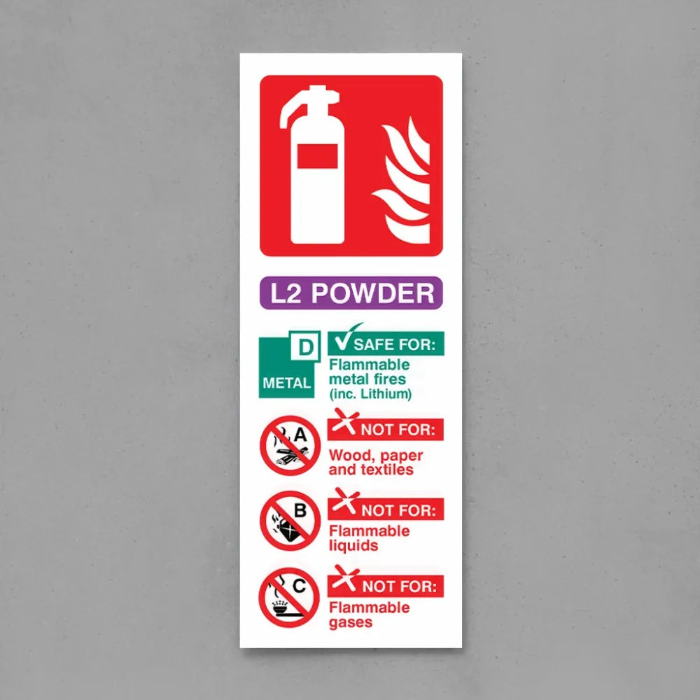 L2 powder extinguisher identification