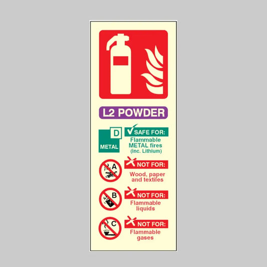 L2 powder extinguisher identification