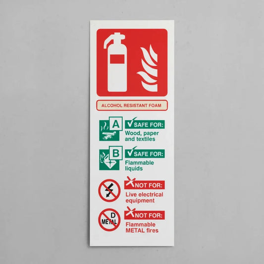 Alcohol resistant foam identification