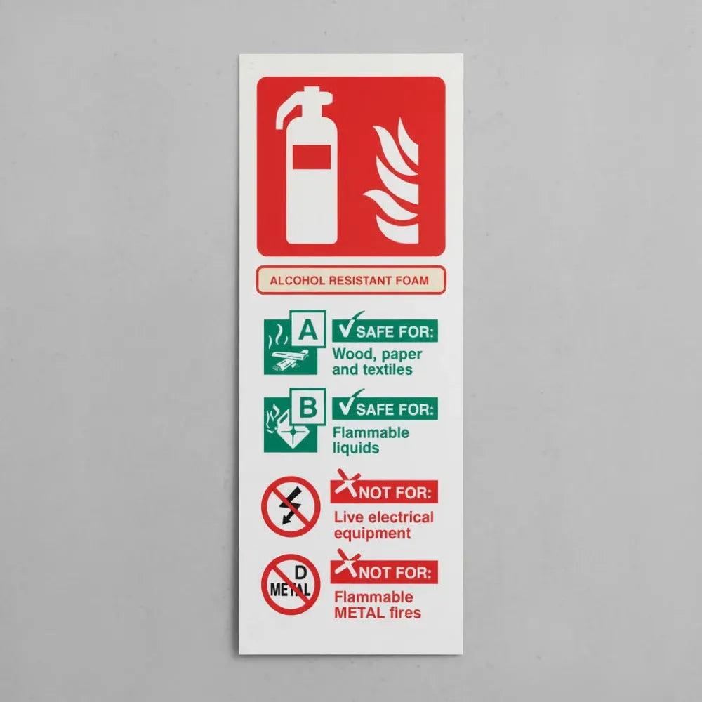 Alcohol resistant foam identification