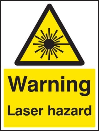 14014K Warning laser hazard Rigid Plastic (400x300mm) Safety Sign