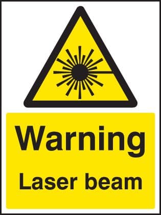 14016K Warning laser beam Rigid Plastic (400x300mm) Safety Sign