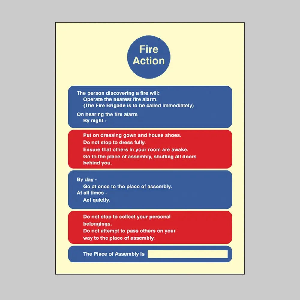 Fire action residential homes & multi-occupancy buildings