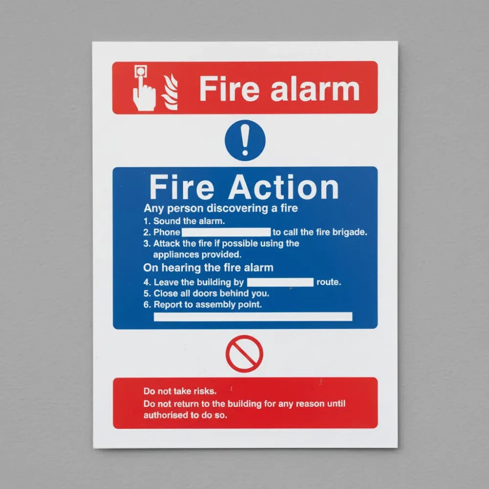 21427Y Fire action/call point without lift Self Adhesive Vinyl (200x300mm) Safety Sign