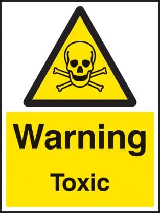 14413K Toxic Rigid Plastic (400x300mm) Safety Sign