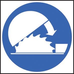 15411F Adjustable guards symbol Rigid Plastic (200x200mm) Safety Sign