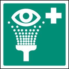 16026U Emergency eyewash symbol Rigid Plastic (100x100mm) Safety Sign
