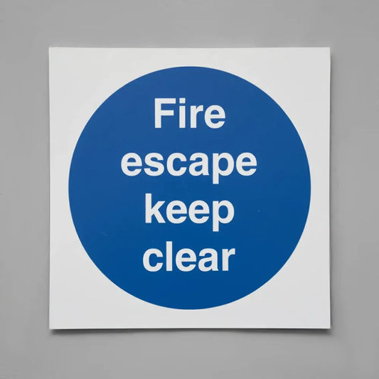 Fire escape keep clear