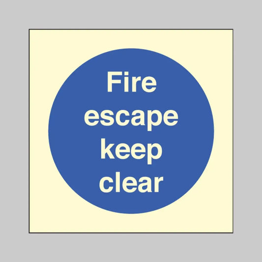 Fire escape keep clear