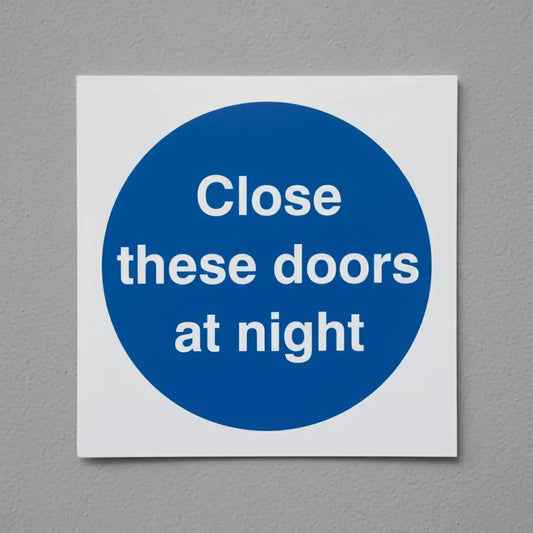 Close these doors at night