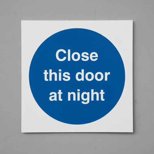 Close this door at night