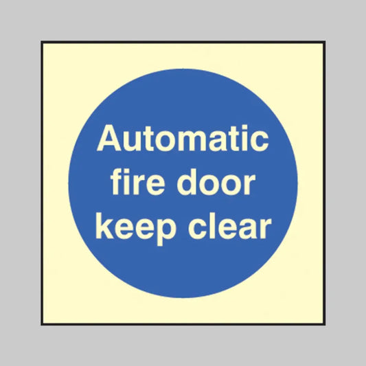 Automatic fire door keep clear