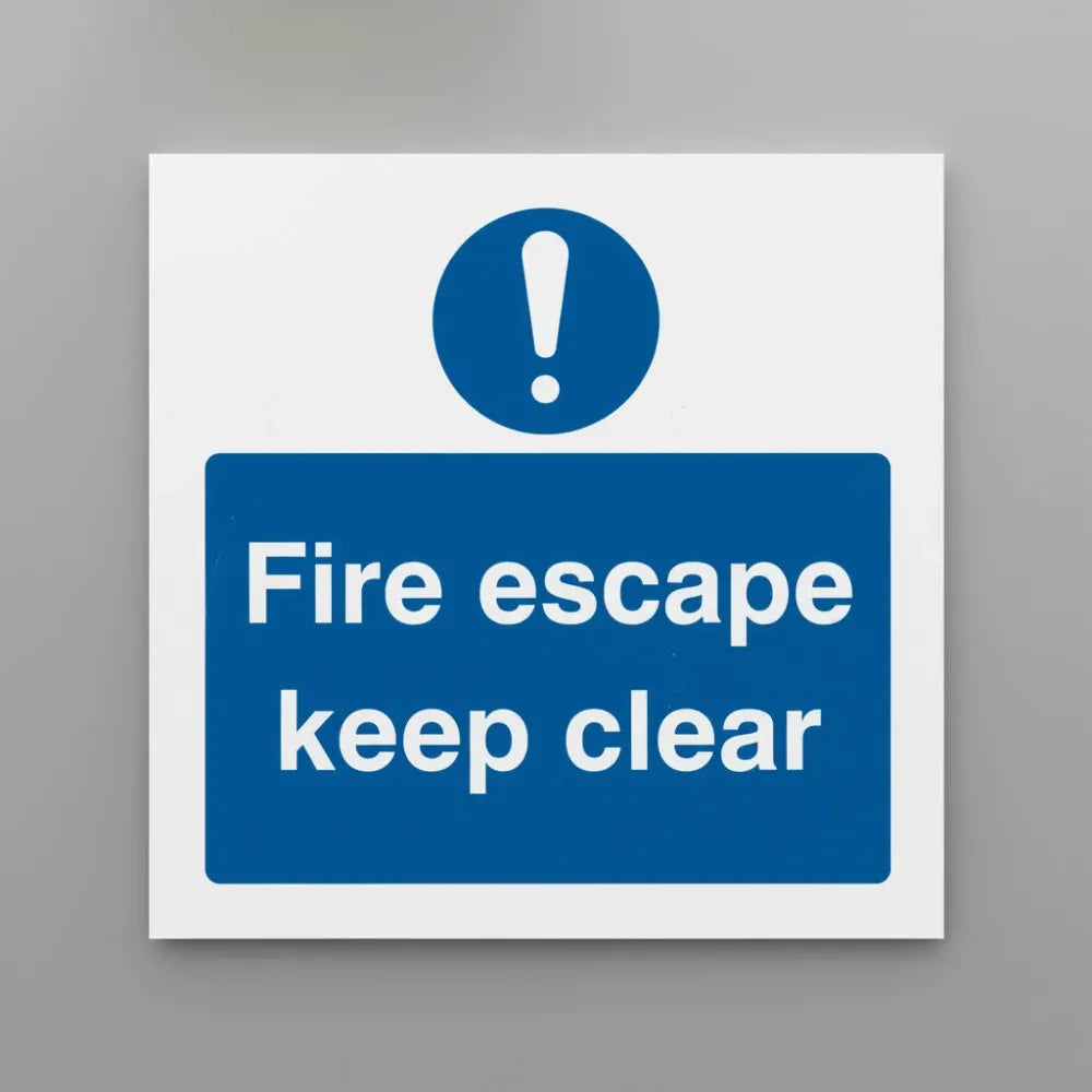 Fire escape keep clear