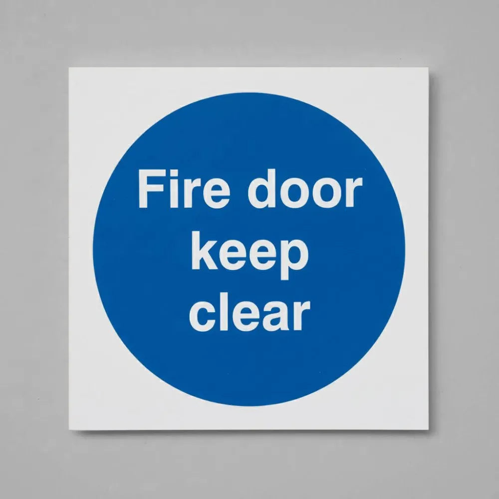 Fire door keep clear