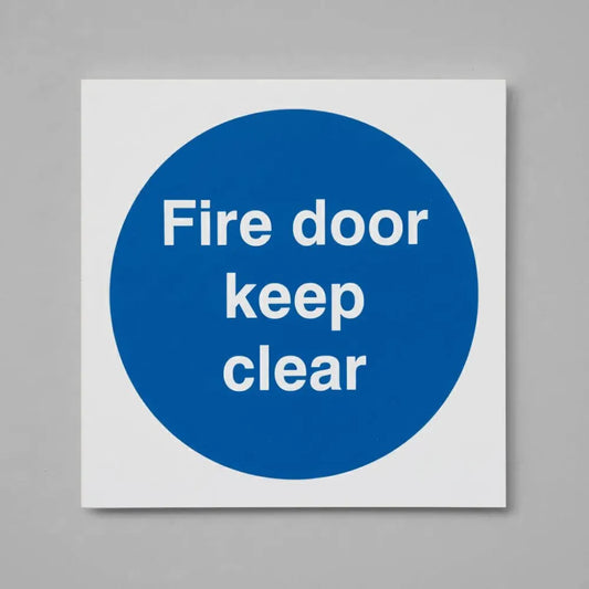 Fire door keep clear