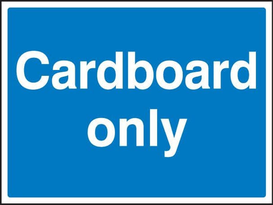 16607Q Cardboard only Rigid Plastic (600x450mm) Safety Sign