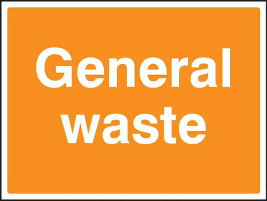 16608Q General waste Rigid Plastic (600x450mm) Safety Sign